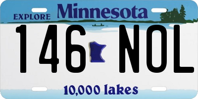 MN license plate 146NOL