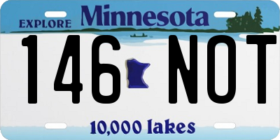 MN license plate 146NOT
