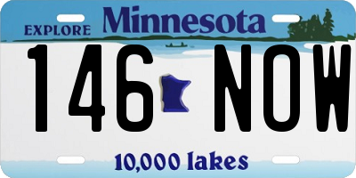 MN license plate 146NOW