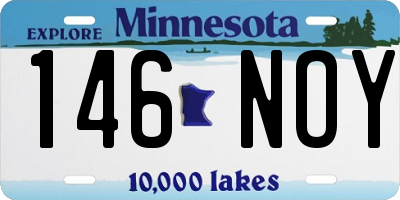 MN license plate 146NOY