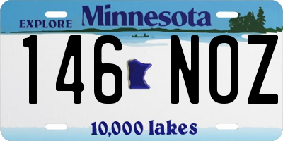 MN license plate 146NOZ