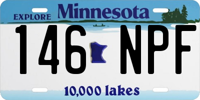 MN license plate 146NPF