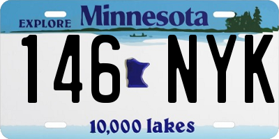 MN license plate 146NYK