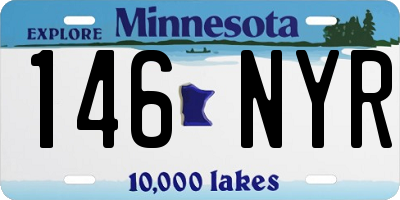 MN license plate 146NYR