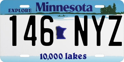 MN license plate 146NYZ