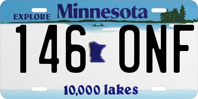 MN license plate 146ONF