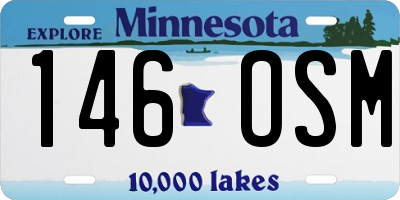 MN license plate 146OSM