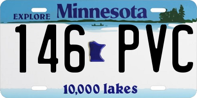 MN license plate 146PVC
