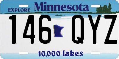MN license plate 146QYZ
