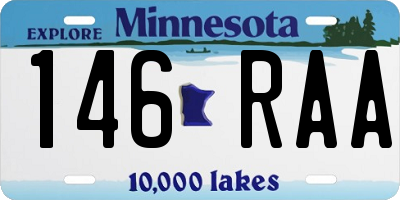 MN license plate 146RAA