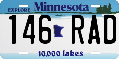 MN license plate 146RAD