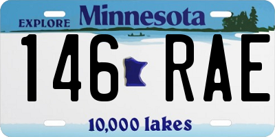 MN license plate 146RAE