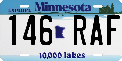 MN license plate 146RAF