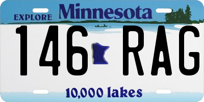 MN license plate 146RAG
