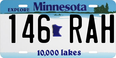 MN license plate 146RAH