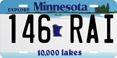 MN license plate 146RAI