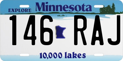 MN license plate 146RAJ