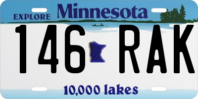 MN license plate 146RAK