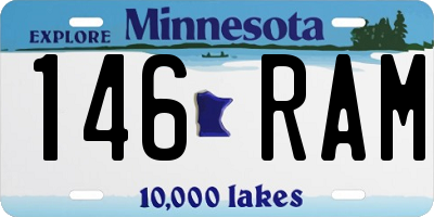 MN license plate 146RAM