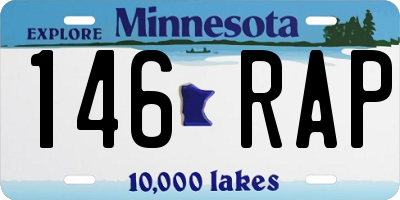 MN license plate 146RAP