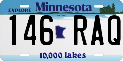 MN license plate 146RAQ