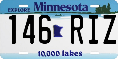 MN license plate 146RIZ