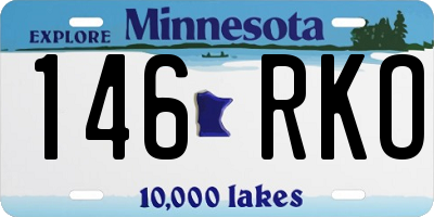 MN license plate 146RKO