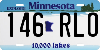 MN license plate 146RLO