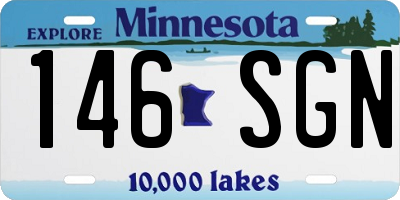 MN license plate 146SGN