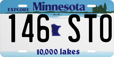 MN license plate 146STO