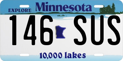 MN license plate 146SUS