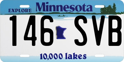MN license plate 146SVB