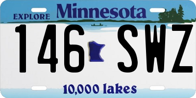MN license plate 146SWZ