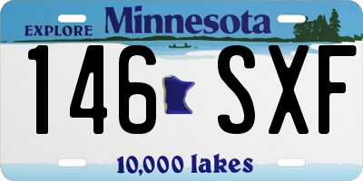 MN license plate 146SXF