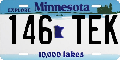 MN license plate 146TEK