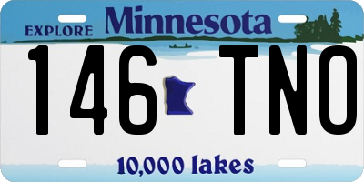 MN license plate 146TNO