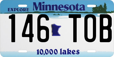 MN license plate 146TOB