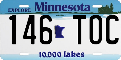 MN license plate 146TOC