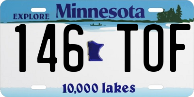 MN license plate 146TOF