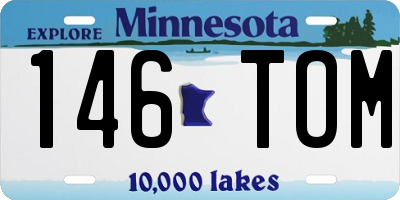 MN license plate 146TOM