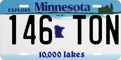 MN license plate 146TON