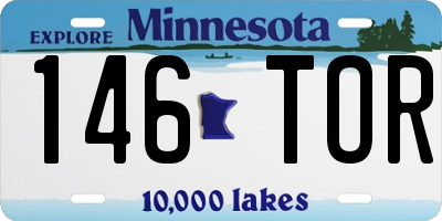 MN license plate 146TOR