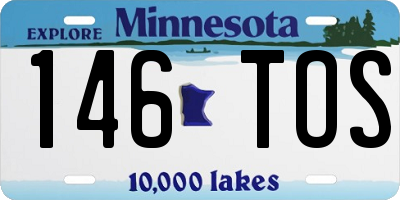 MN license plate 146TOS