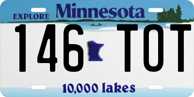 MN license plate 146TOT