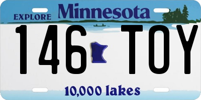 MN license plate 146TOY