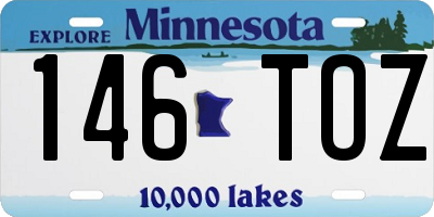 MN license plate 146TOZ