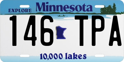 MN license plate 146TPA