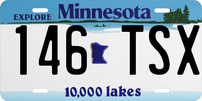 MN license plate 146TSX