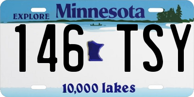 MN license plate 146TSY