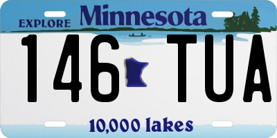 MN license plate 146TUA